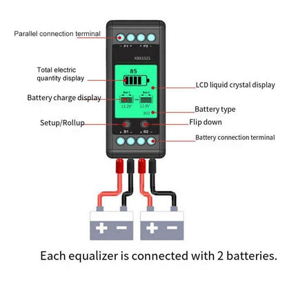 24V Series Voltage Equalizer Battery Monitor Balancer for