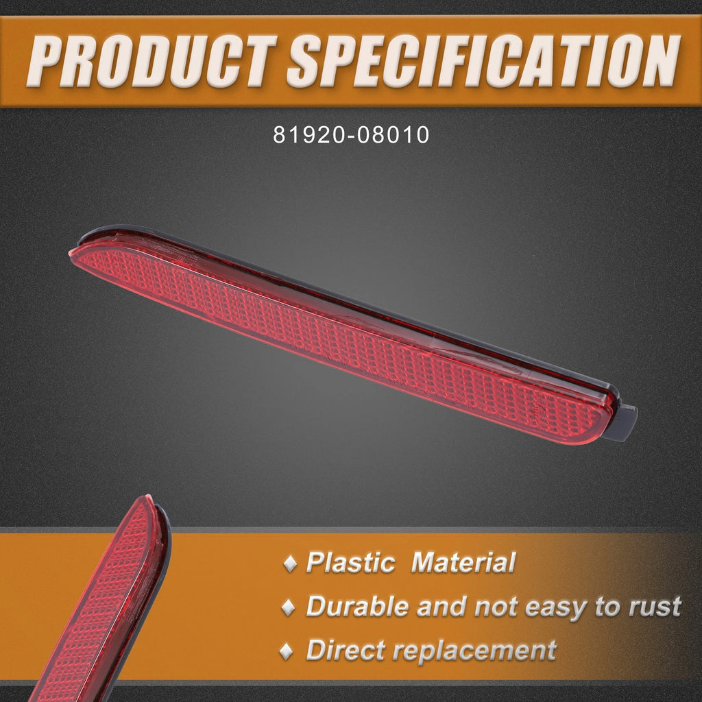 Rear Left Bumper Reflector Light Cover Replacement for Toyota RAV4 (2013–2018)