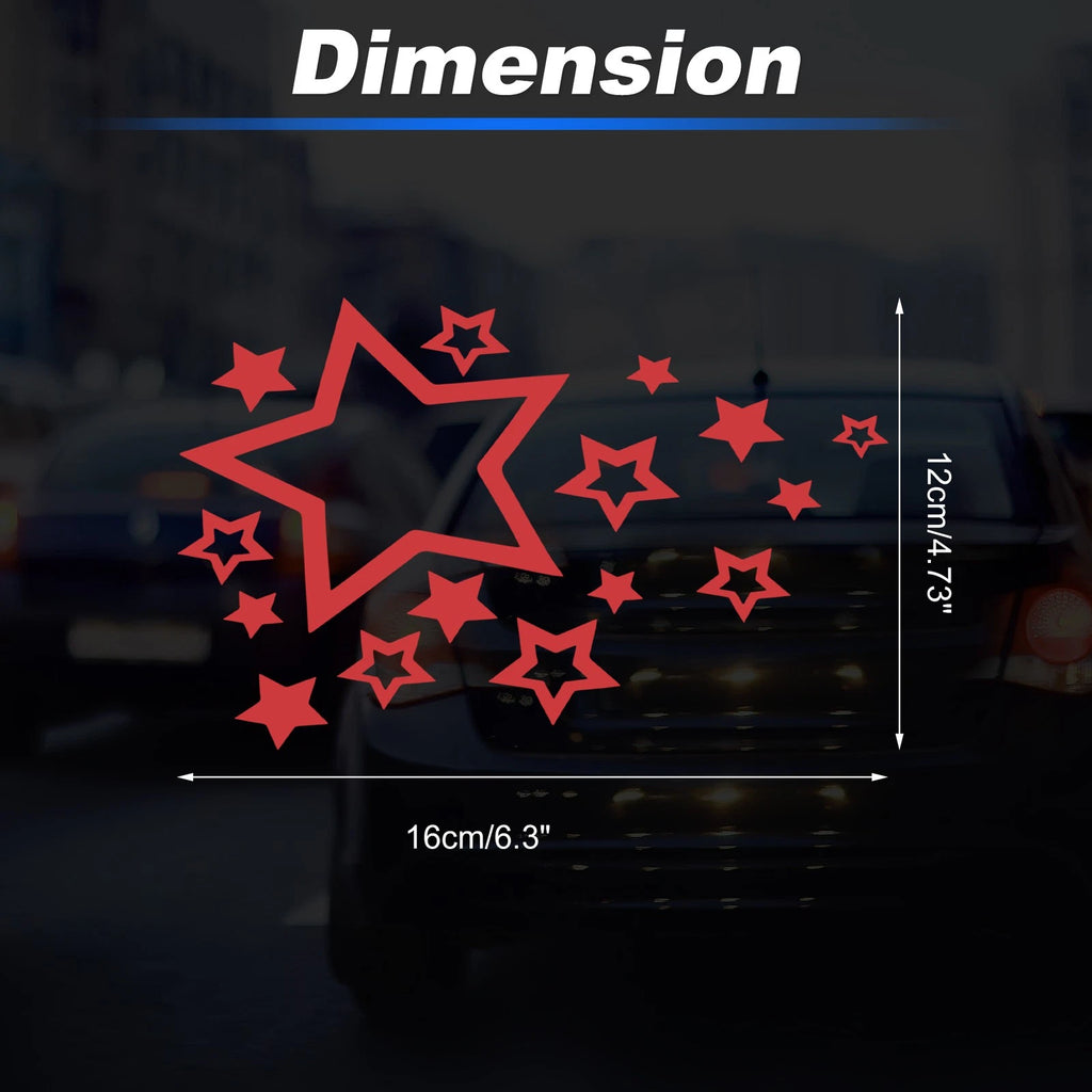 Reflective Bumper Decal for - Red Stars A Version