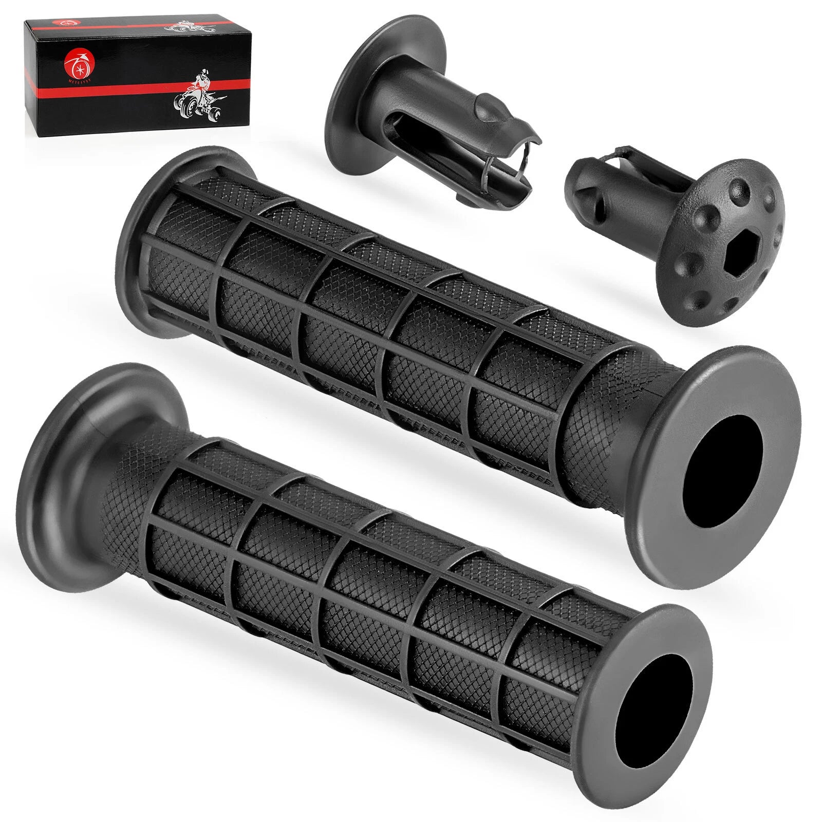 Handlebar Grips w/Grip Ends for Honda TRX250X (2009–2024) / Sportrax 250 TRX250EX (2008)