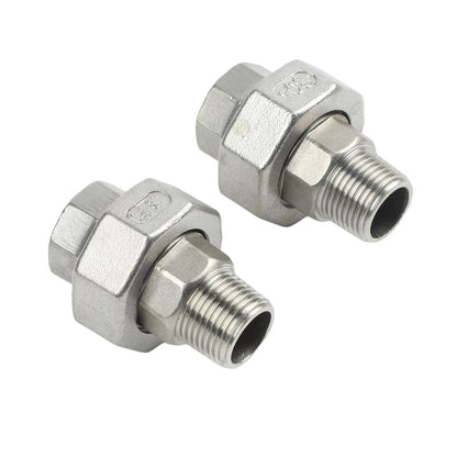2 Stainless Steel Threaded Connectors 304 Grade for Pipeline Use