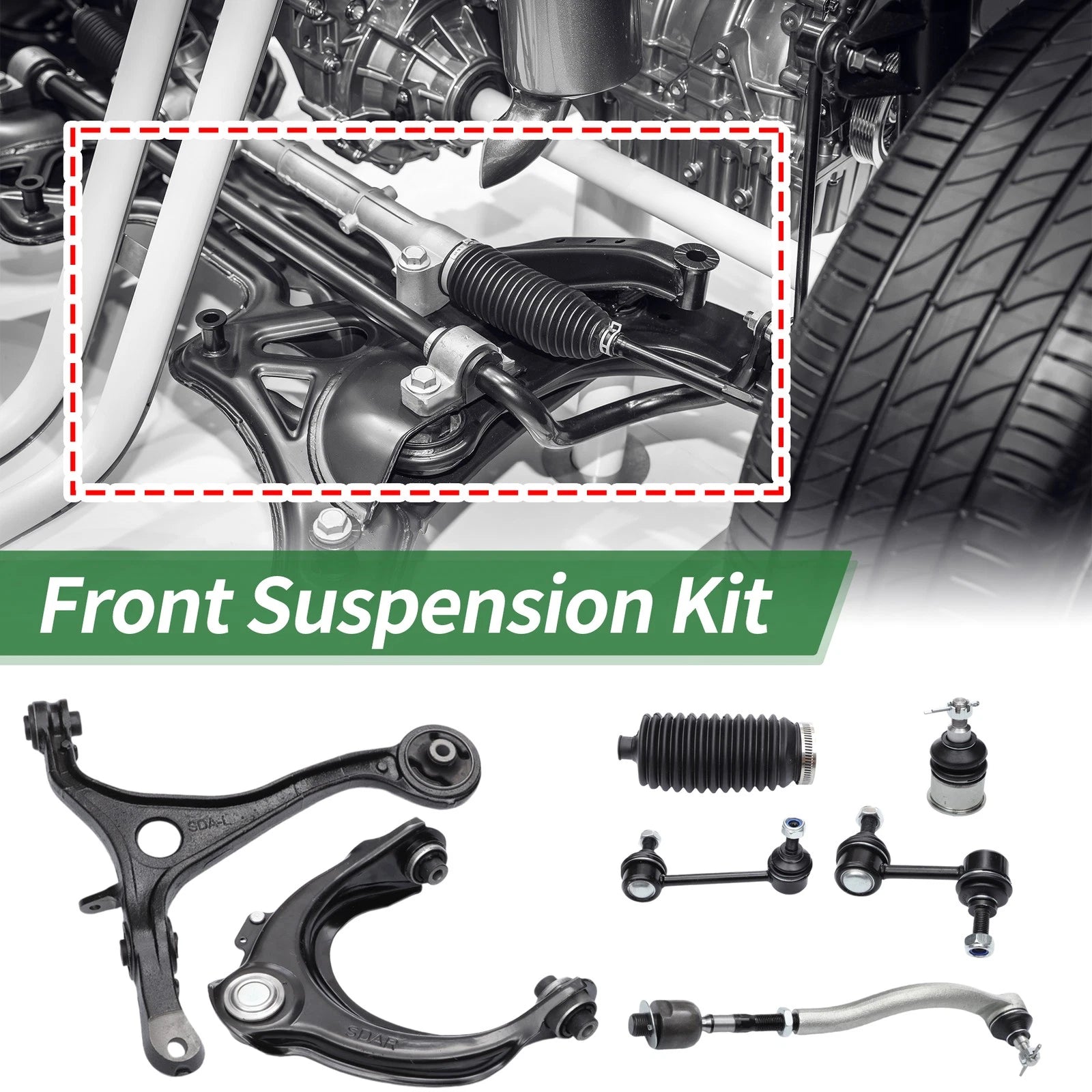 16pcs Front Suspension Control Arm Replacement Kit for Honda Accord (2008–2017)