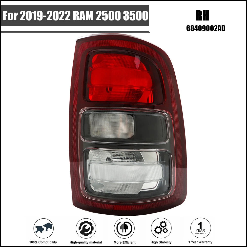 Tail Light Assembly Set for RAM 2500 3500 (2019–2022) RH Rear Halogen