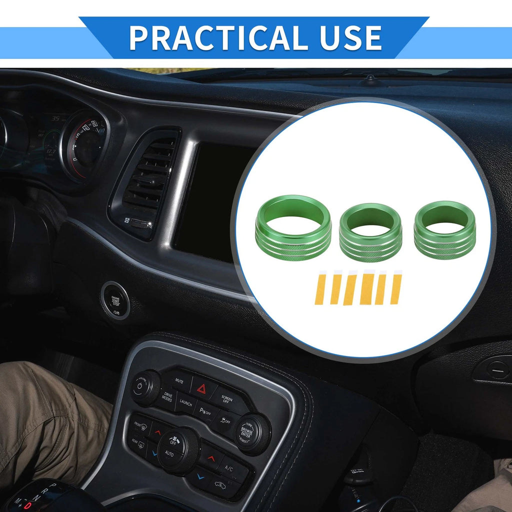 AC Media Tune Switch Knob Cover Ring Replacement for Dodge Challenger (2015–2019)