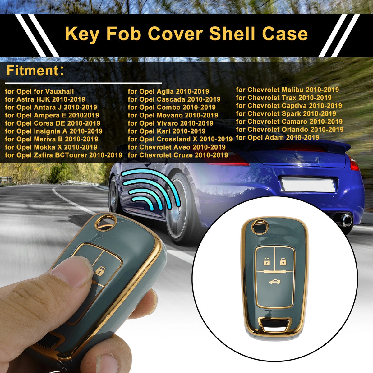 TPU Car Key Case for Opel Vauxhall Astra HJK (2010–2019)