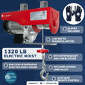 Electric Hoist Pulley System for Universal Applications (1320 lb Capacity)