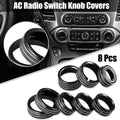 AC Radio Switch Knob Cover Set for Chevy Silverado GMC Sierra (2014–2018)