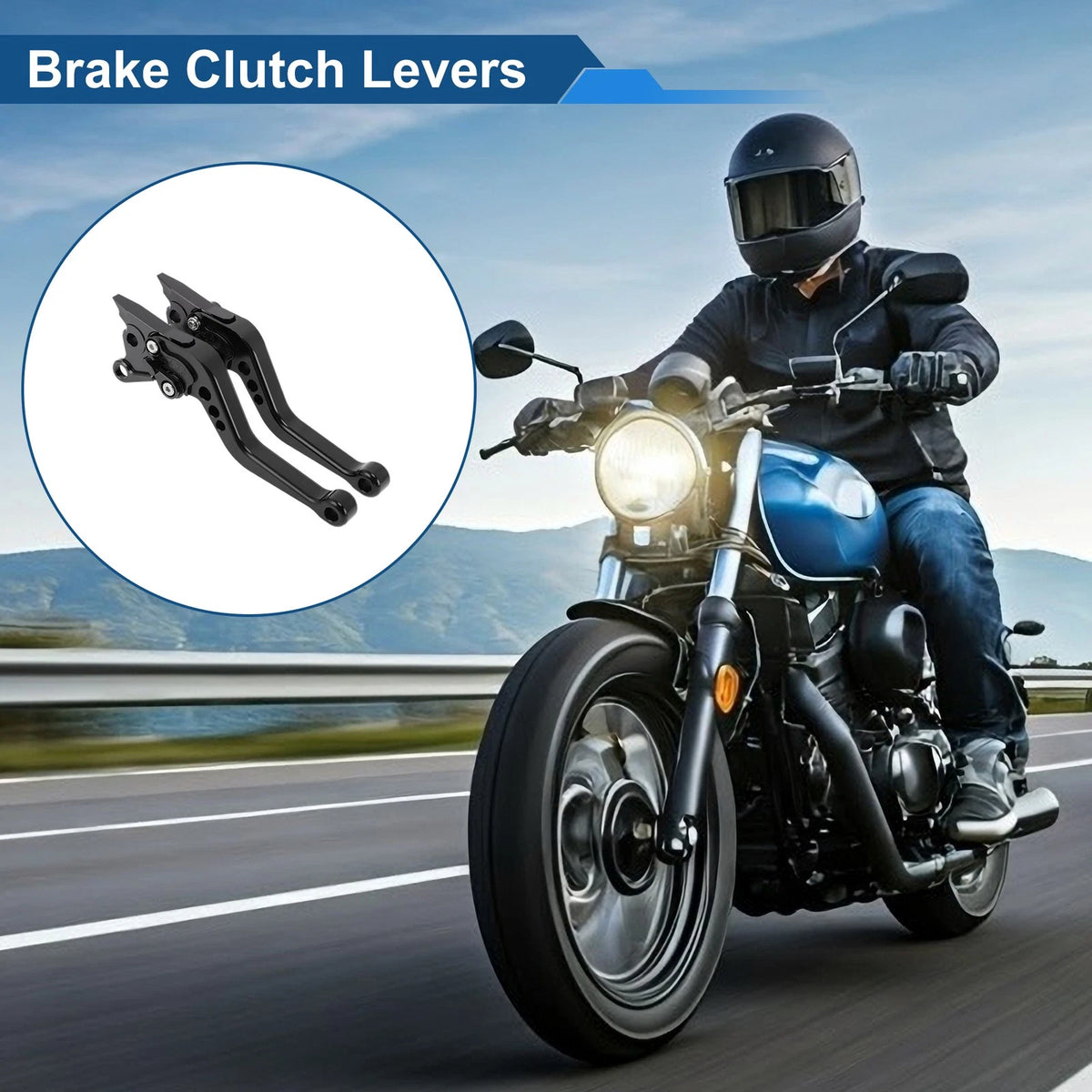 Adjustable Short Brake Clutch Lever for Aprilia RSV Mille/R 1999–2003 Black