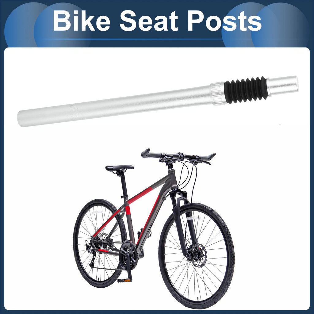 Shock Absorber Seat Post 30.9x400mm Replacement for Bike Saddle Tube Silver (—)