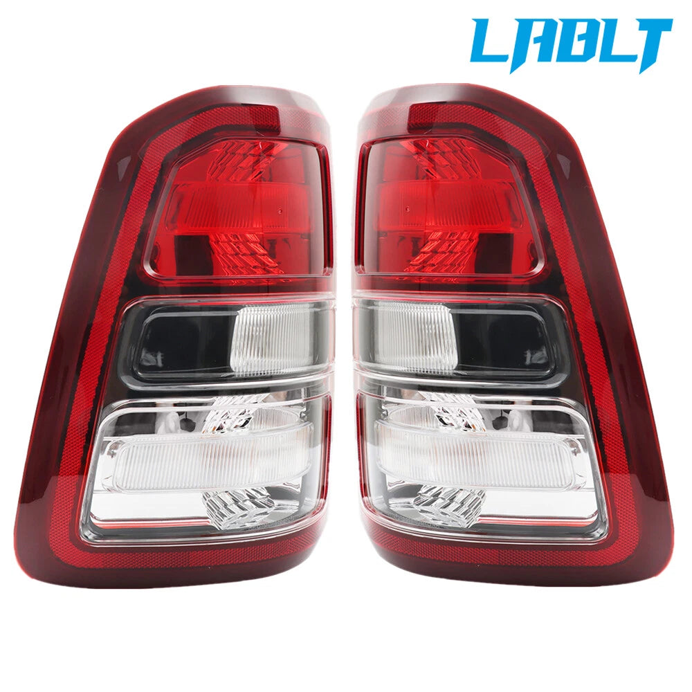 Set of 2 Tail Light Lamps for Ram 1500 (2019–2023) LABLT Black Bezel Halogen
