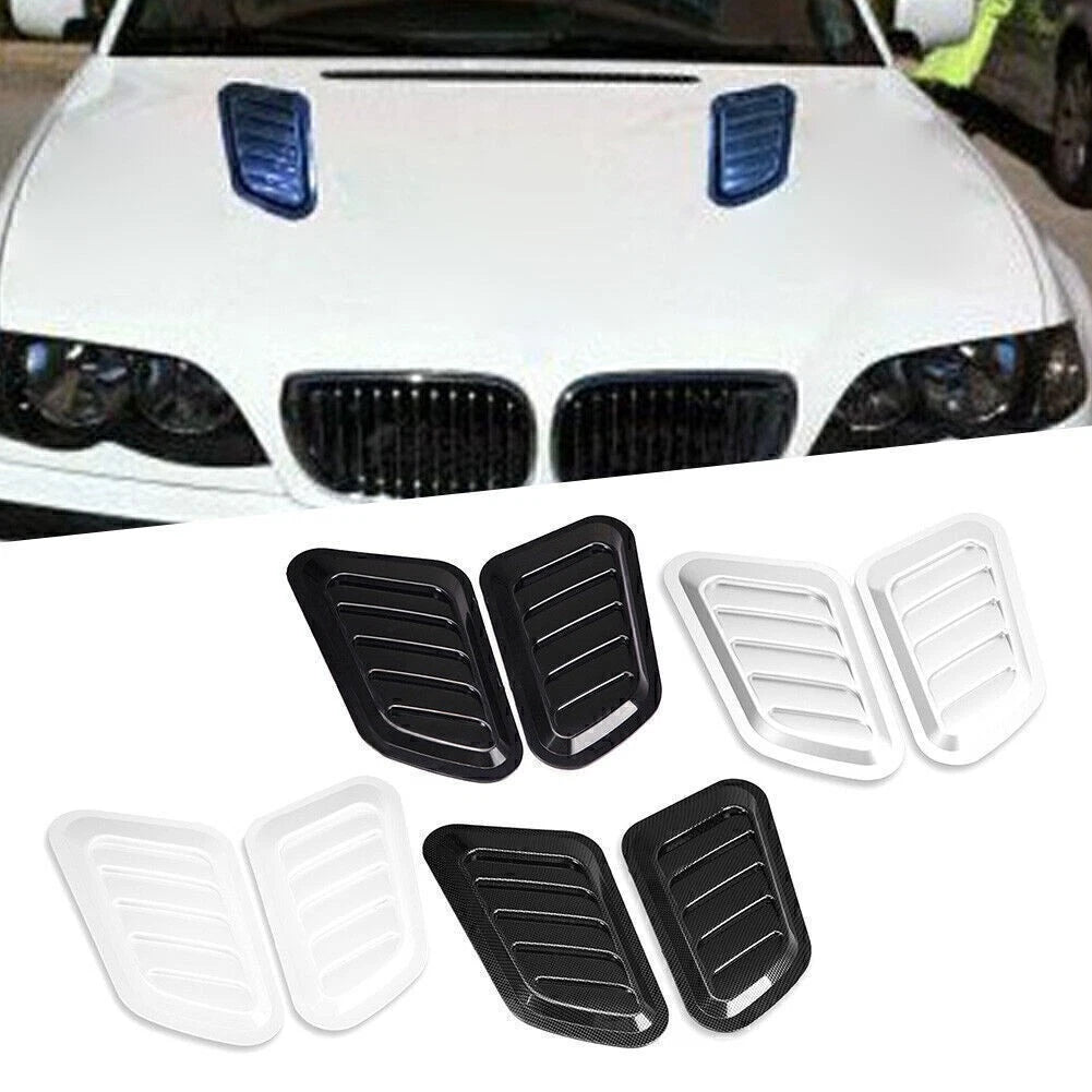 2X Air Flow Intake Hood Scoop Vent Cover for Universal Fit
