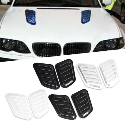 2X Air Flow Intake Hood Scoop Vent Cover for Universal Fit