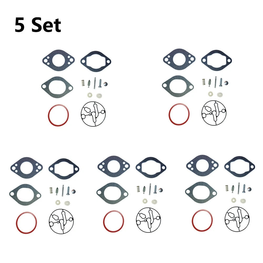 Set of 5 Carburetor Repair Kits for Briggs & Stratton Lawn Mowers (696146, 696147)