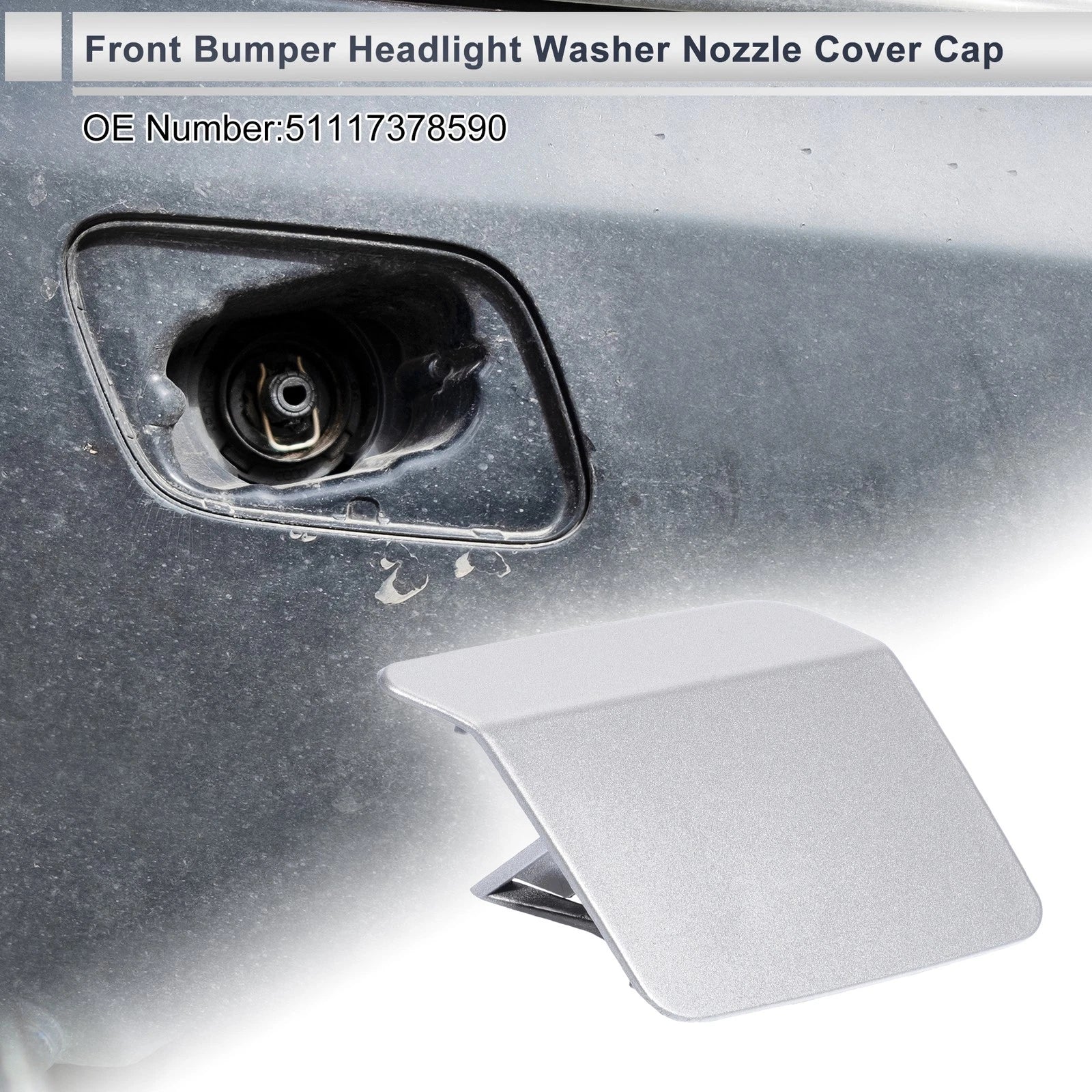 Front Right Bumper Headlight Washer Nozzle Cover Cap for BMW X5 (2019–2024)
