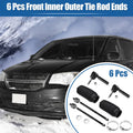 6 Pcs Tie Rod End Links Front Inner Outer for Dodge Caravan (2008–2020)