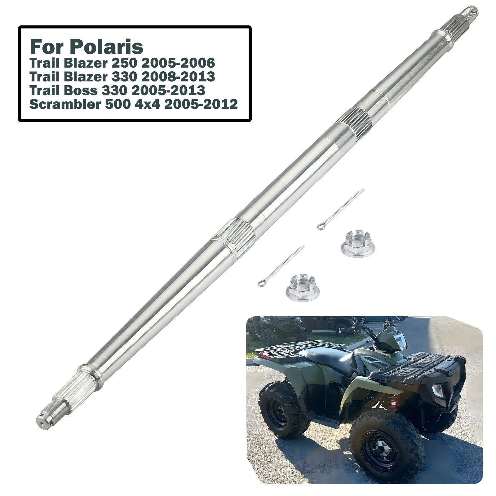 Rear Axle Shaft for Polaris Trail Blazer 250 330 Trail Boss 330 (1999–2008) 5133967