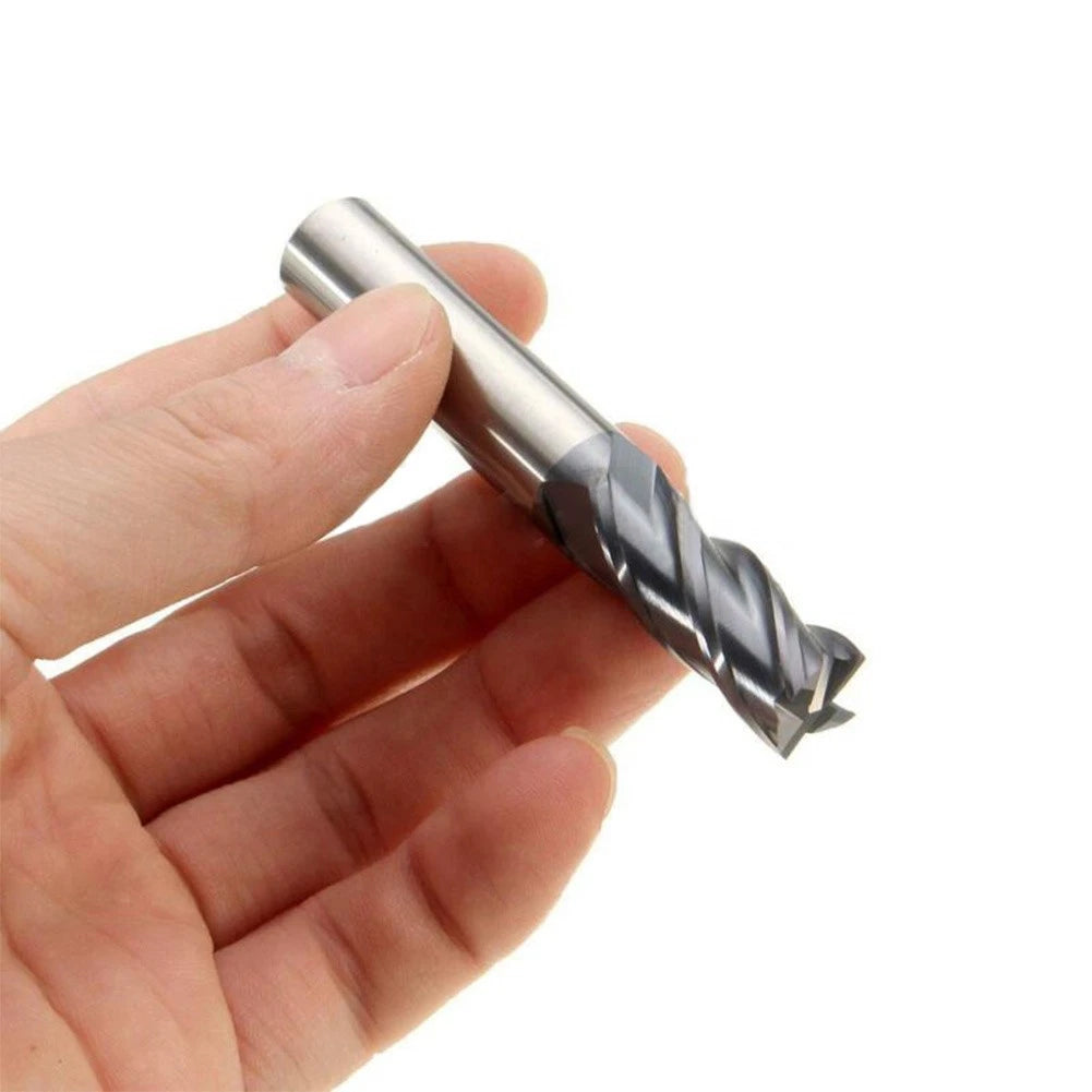 12MM Flat Bottom End Mill for (HRC50, 4 Flute, 75MM Length)