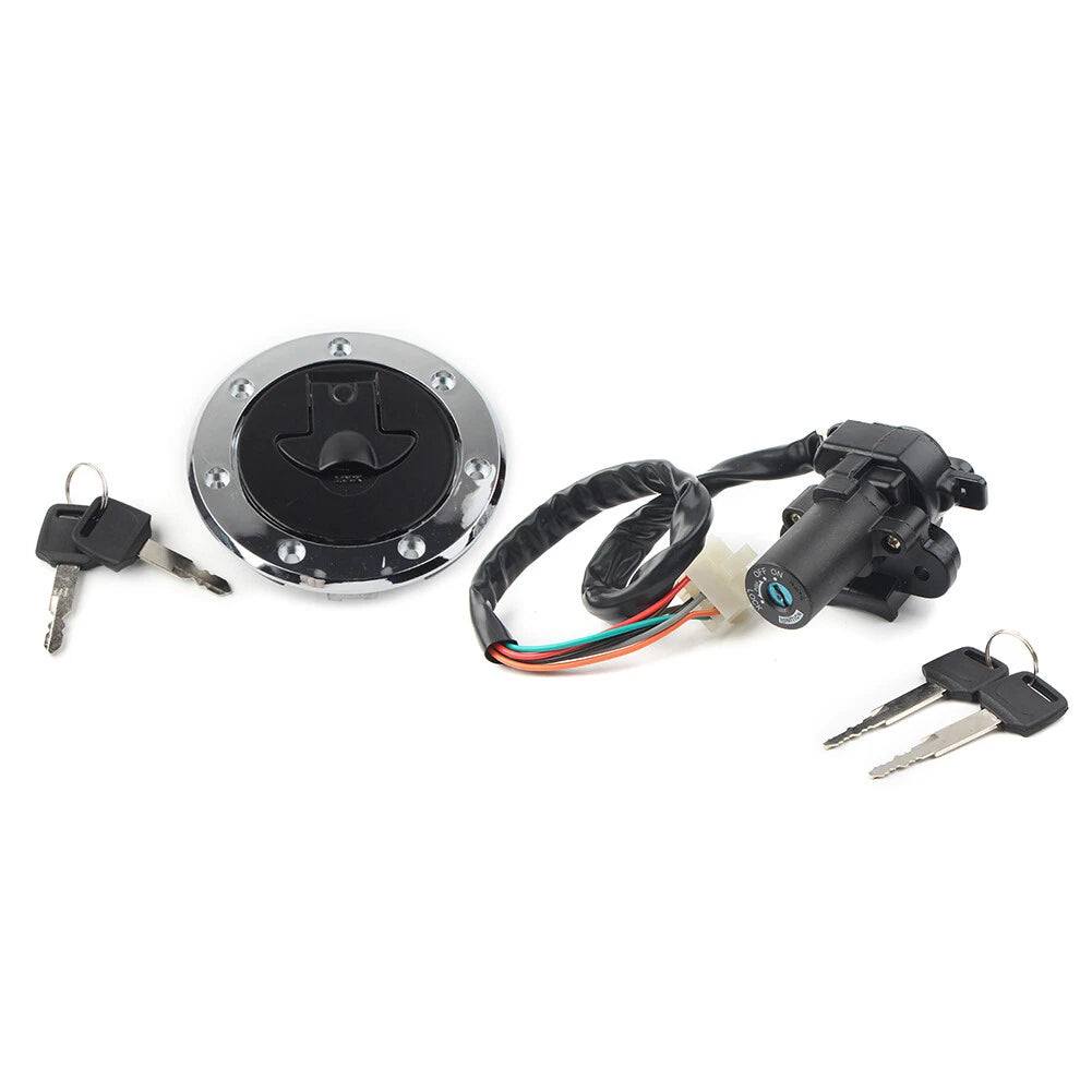 Fuel Gas Cap Ignition Switch Lock Set for Kawasaki Ninja ZX6R (2000–2002)