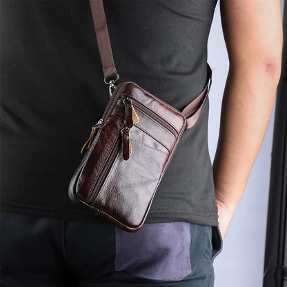 Leather Phone Pouch for Universal Use (Portable, Crossbody, Waist Pack)