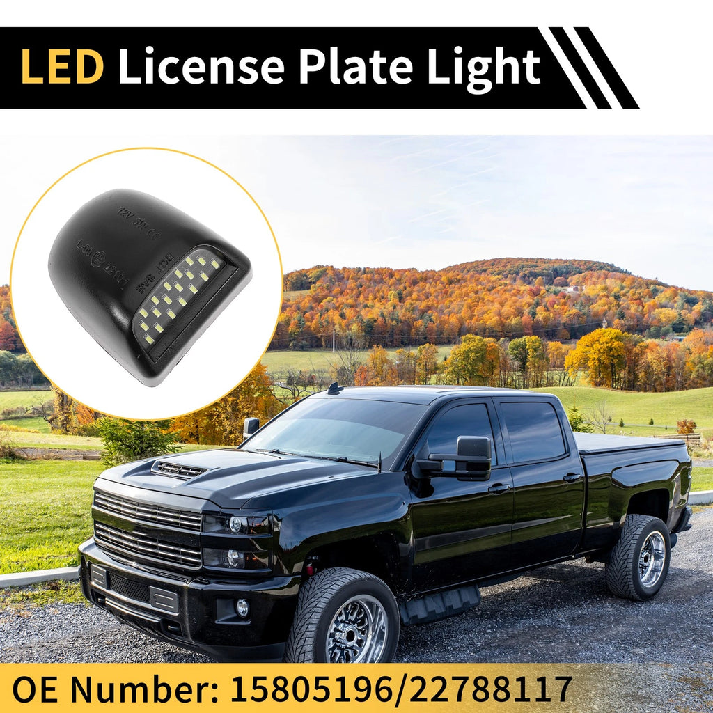 License Plate Light Lamp 2PCS Replacement for Chevrolet Silverado (2011–2019)