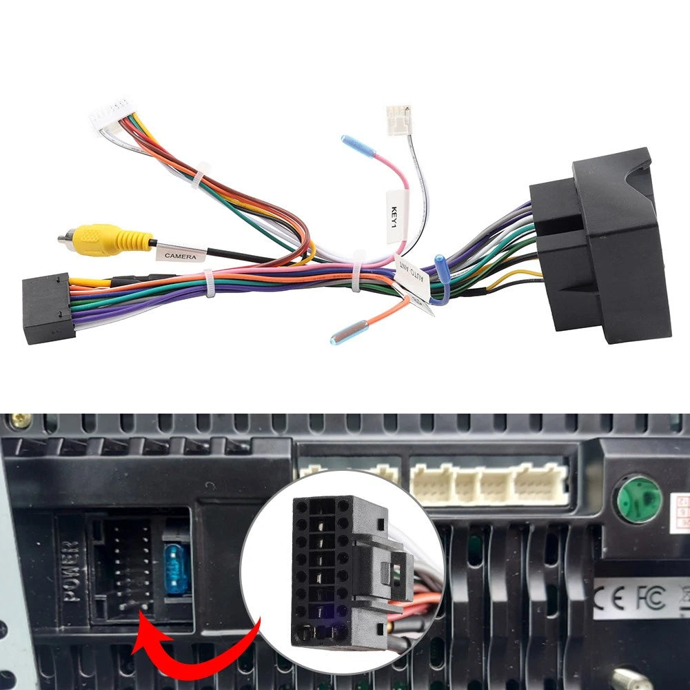 16pin Power Cable Adapter for Skoda VW Golf (2000–2023)