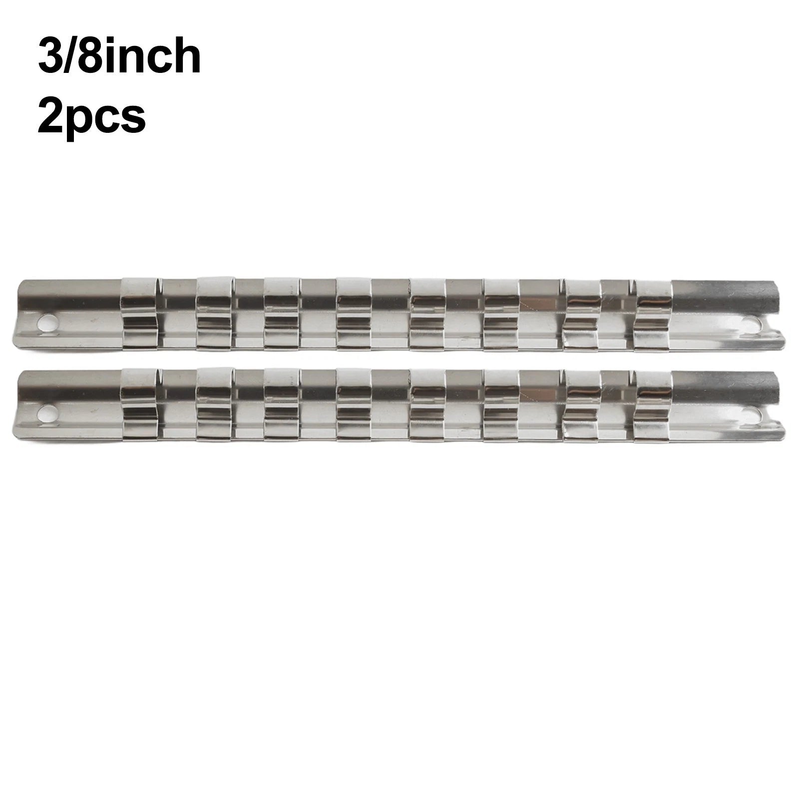 Socket Rack Holder with 8 Clips for Tool Organization