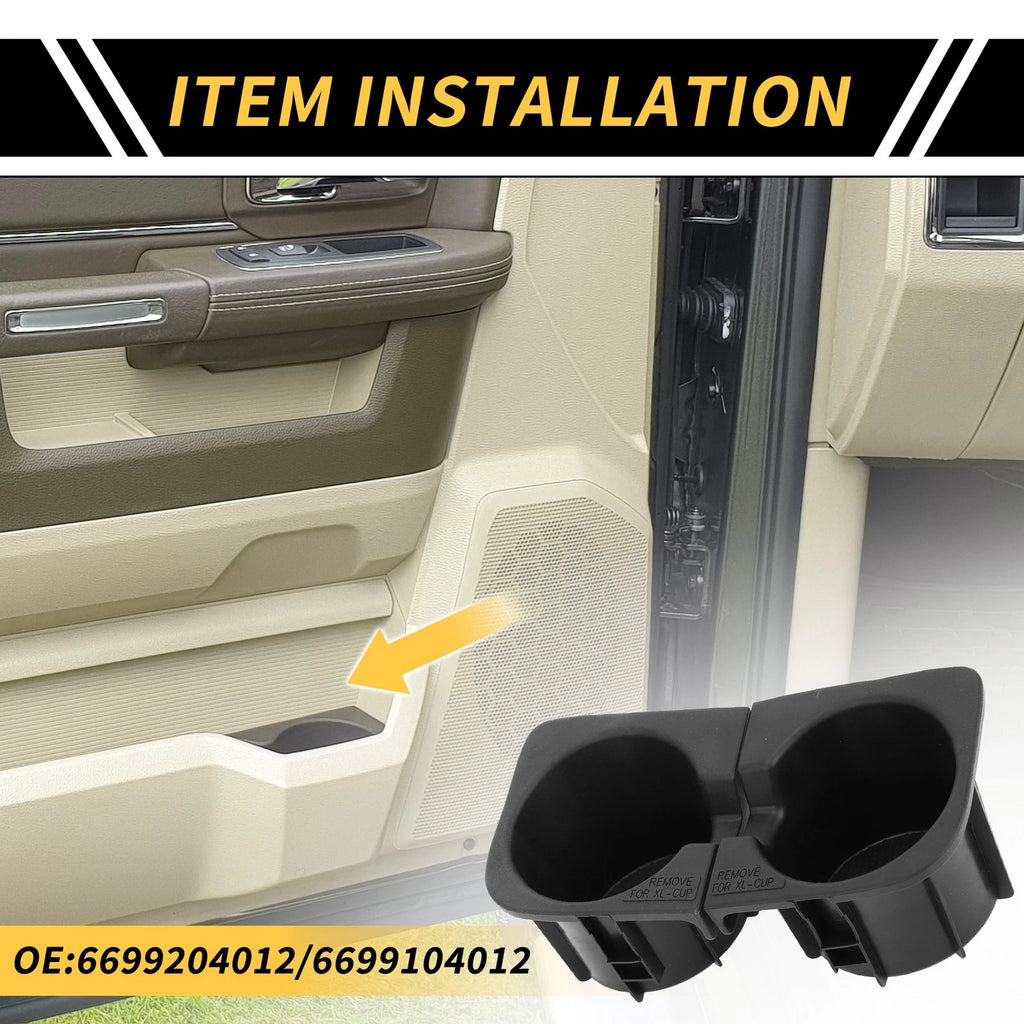 Center Console Cup Holder Insert Set for Toyota Tacoma 2016–2023