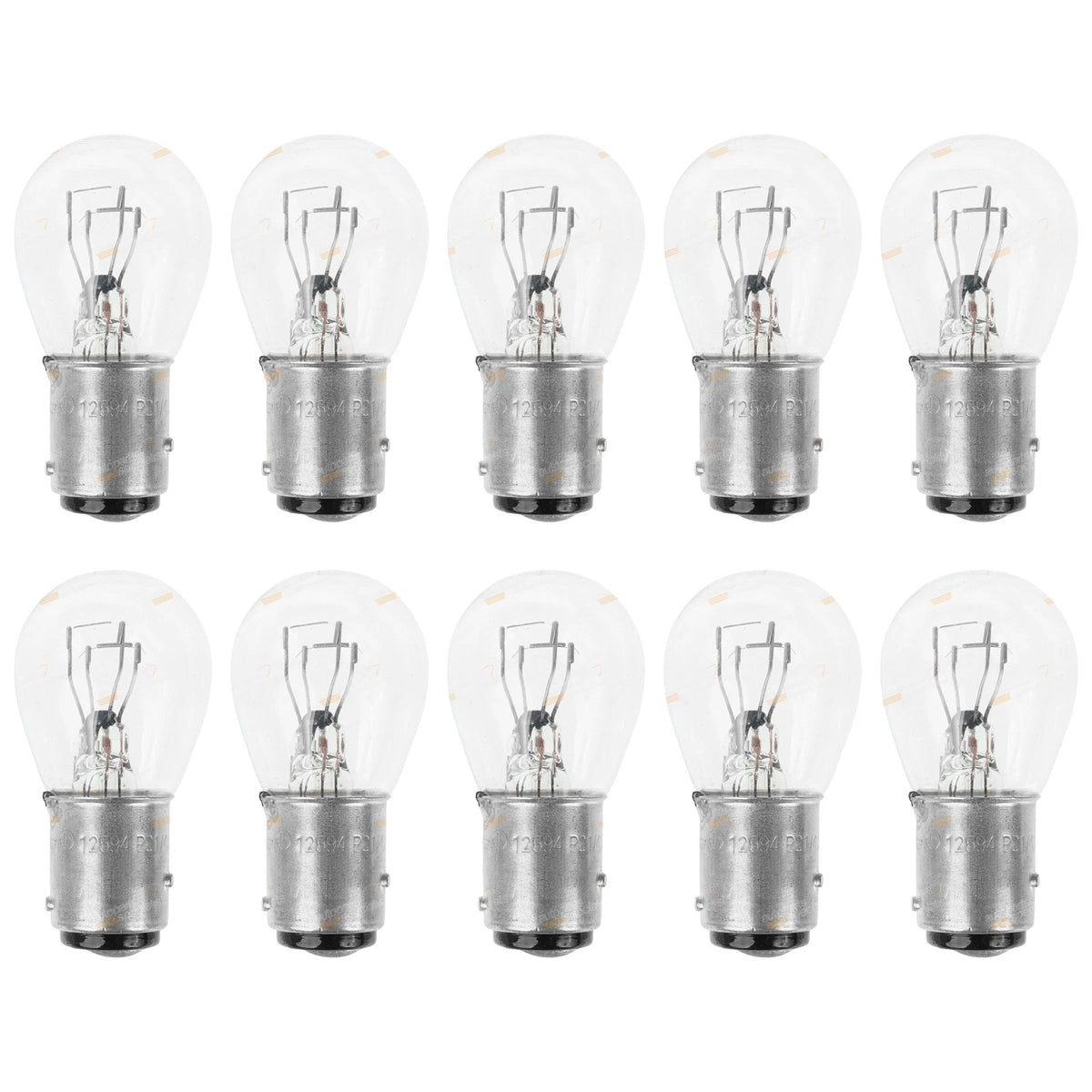 Pack of 10 Stop Tail Indicator Bulbs for Auto (12v 21/5W BAZ15d)