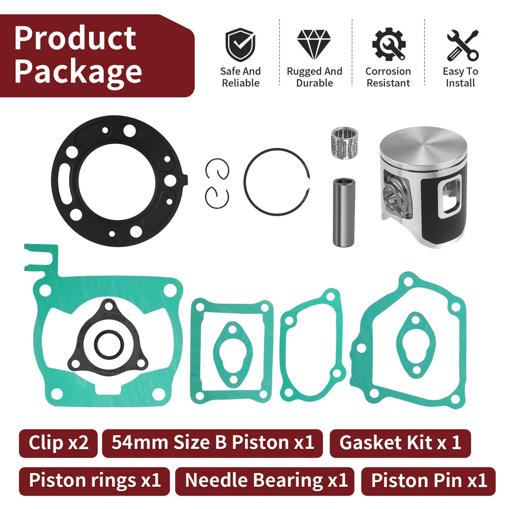 54mm Piston Rings & Gaskets Set for Honda CR125R (1992–1999)