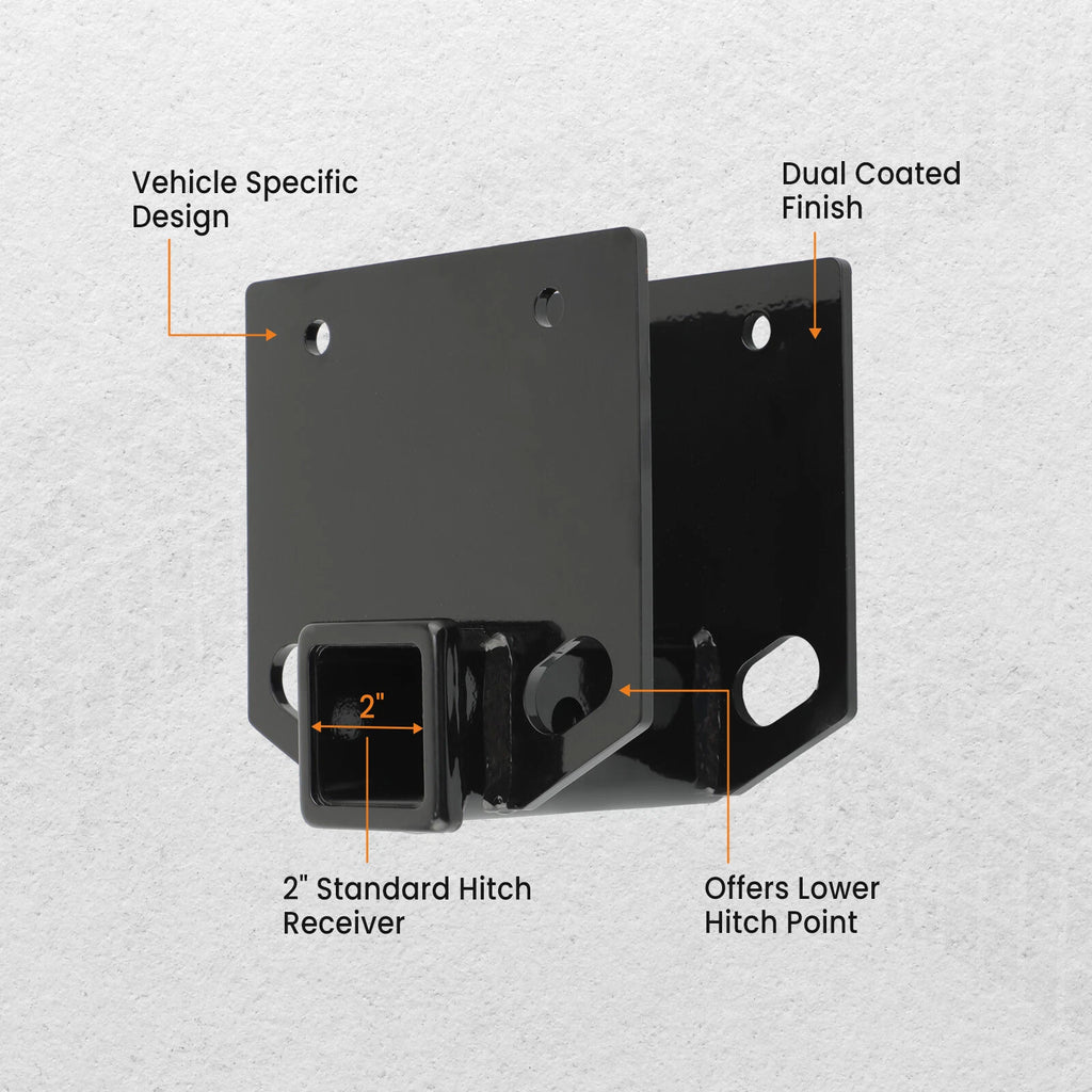 Trailer Hitch Receiver 2 Inch for 4x4 Square Rear (RV Bumper)