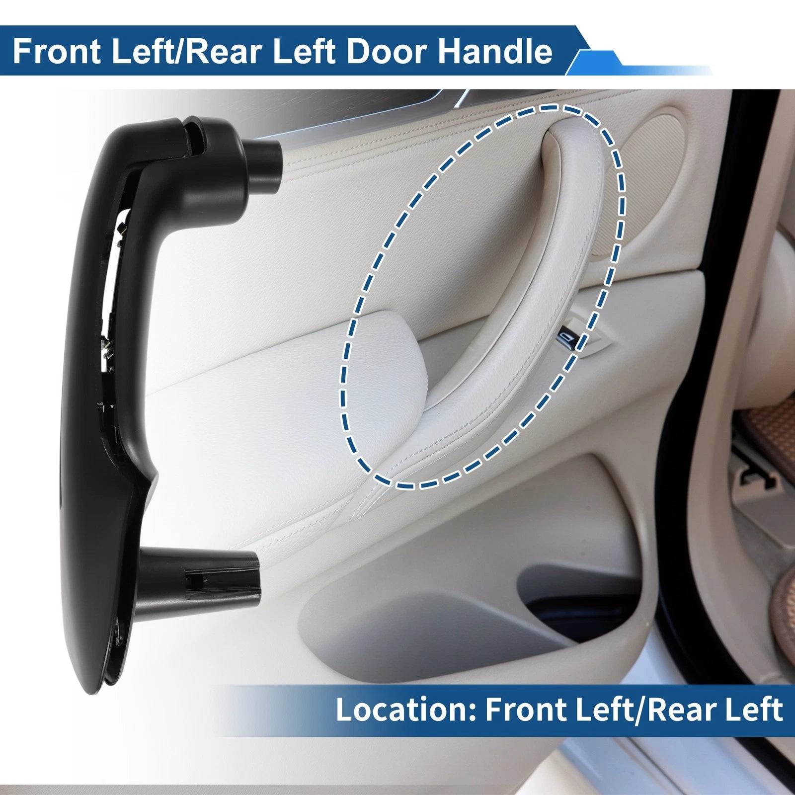 Front Passenger Side Inner Door Panel Handle for VW MK4 (1997–2006) No.1J0867171A