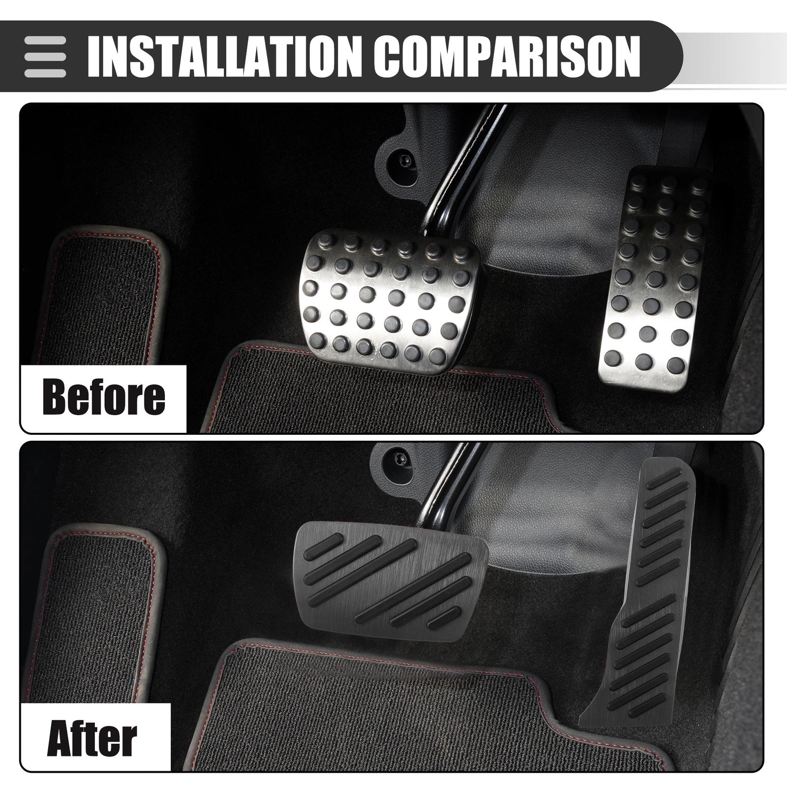 Car Brake Accelerator Pedal Covers Set for Chevrolet Camaro (2016–2023)
