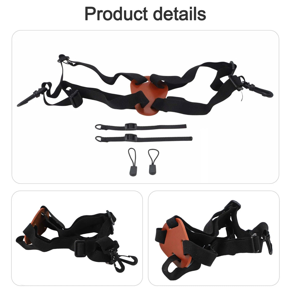 Elastic Camera Strap with Robust Hook Secure Attachment System
