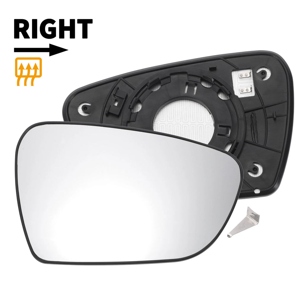 Right Side Heated White Mirror Glass for KIA Ceed (2012–2018)