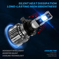 2X 9012 HIR2 LED Headlight Bulbs for High Low Beam (6500K)