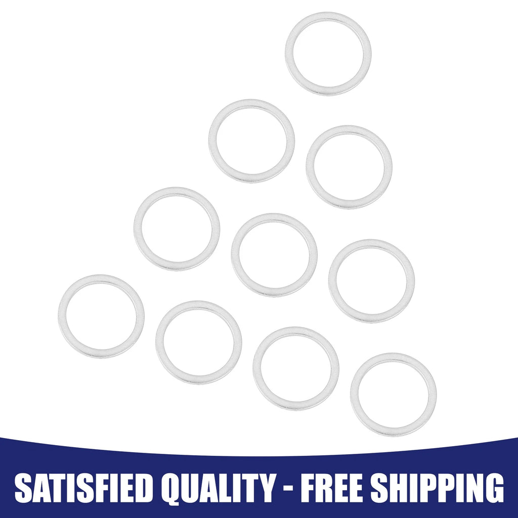 Oil Drain Plug Gaskets Silver Tone Replacement for BMW (2005–2020)