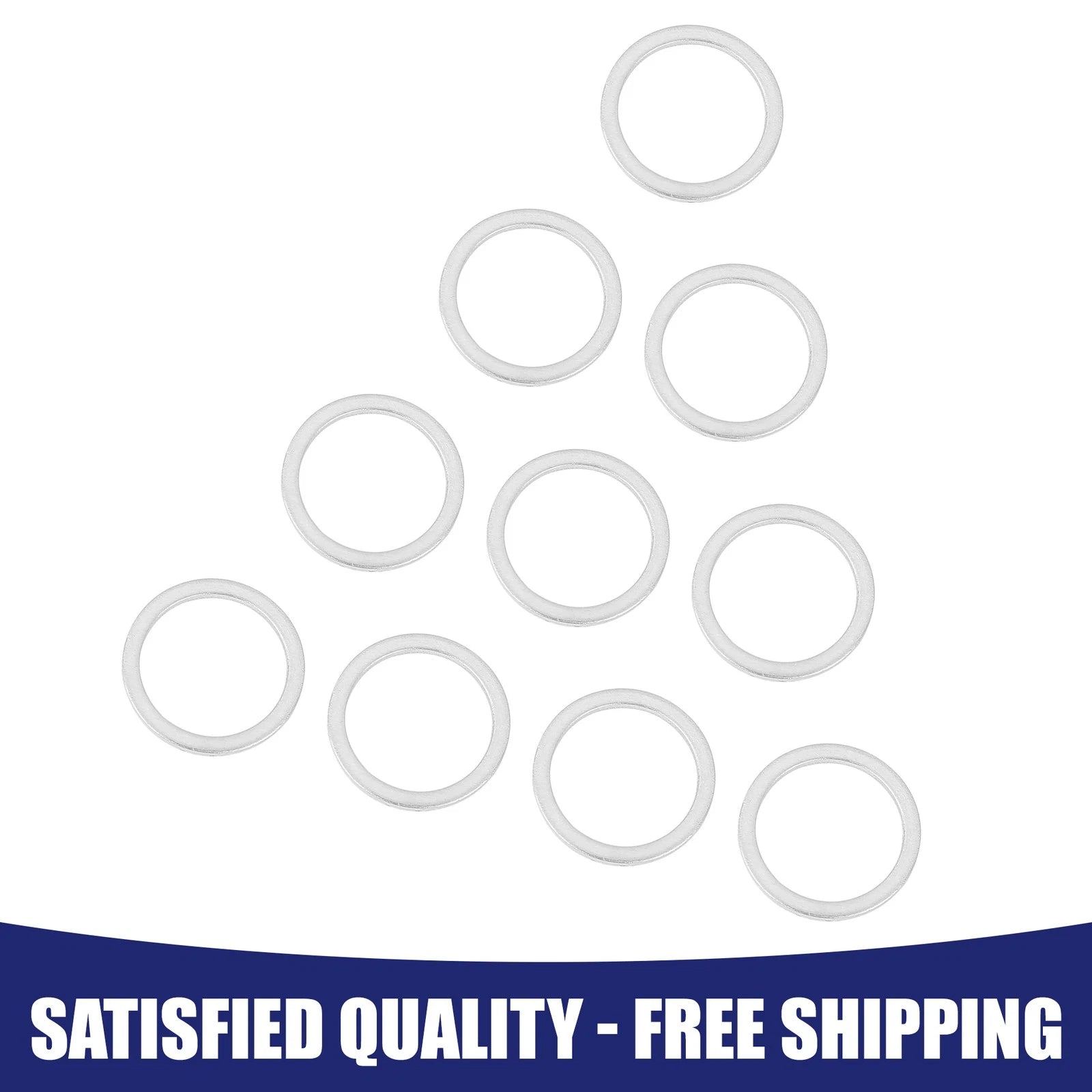 Oil Drain Plug Gaskets Silver Tone Replacement for BMW (2005–2020)