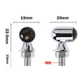 2x Amber LED Motorcycle Turn Signal Mini Blinker Light Indicator Chrome Housing