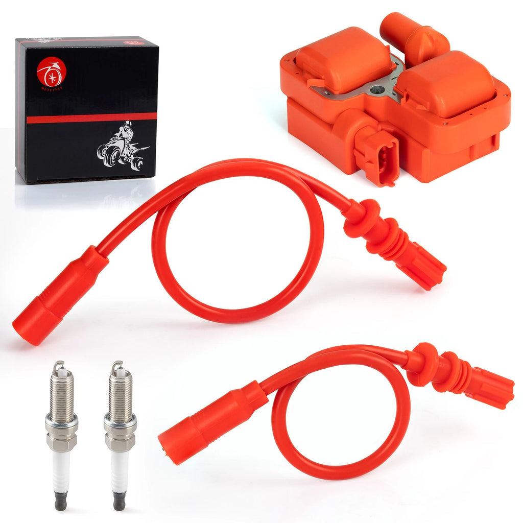 Ignition Coil w/Spark Plug Wire for Polaris Scrambler 1000, Sportsman 1000, 850