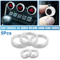 AC Audio Volume Knob Cover for Subaru BRZ GR86 2022 Silver Tone Set