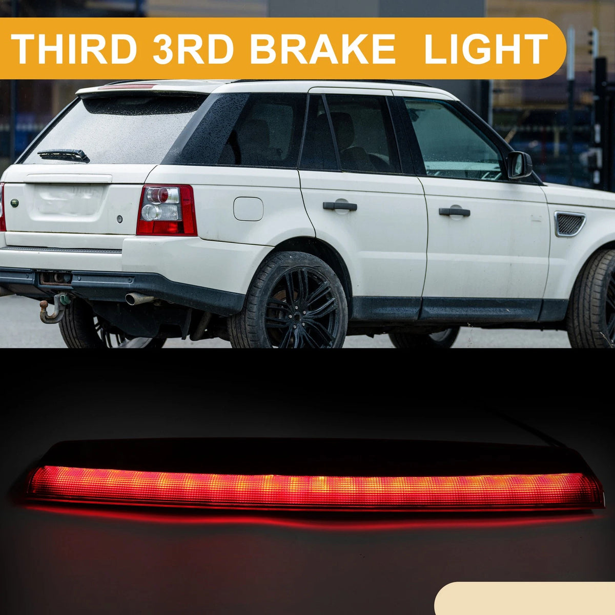 Third Brake Stop Light for Land Rover Range Rover Sport (2006–2009) ABS Red