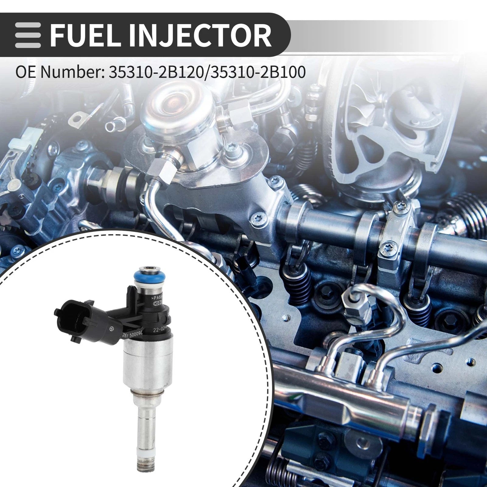 Fuel Injector Replacement for Hyundai Veloster 1.6L 2012–2017 T-GDI