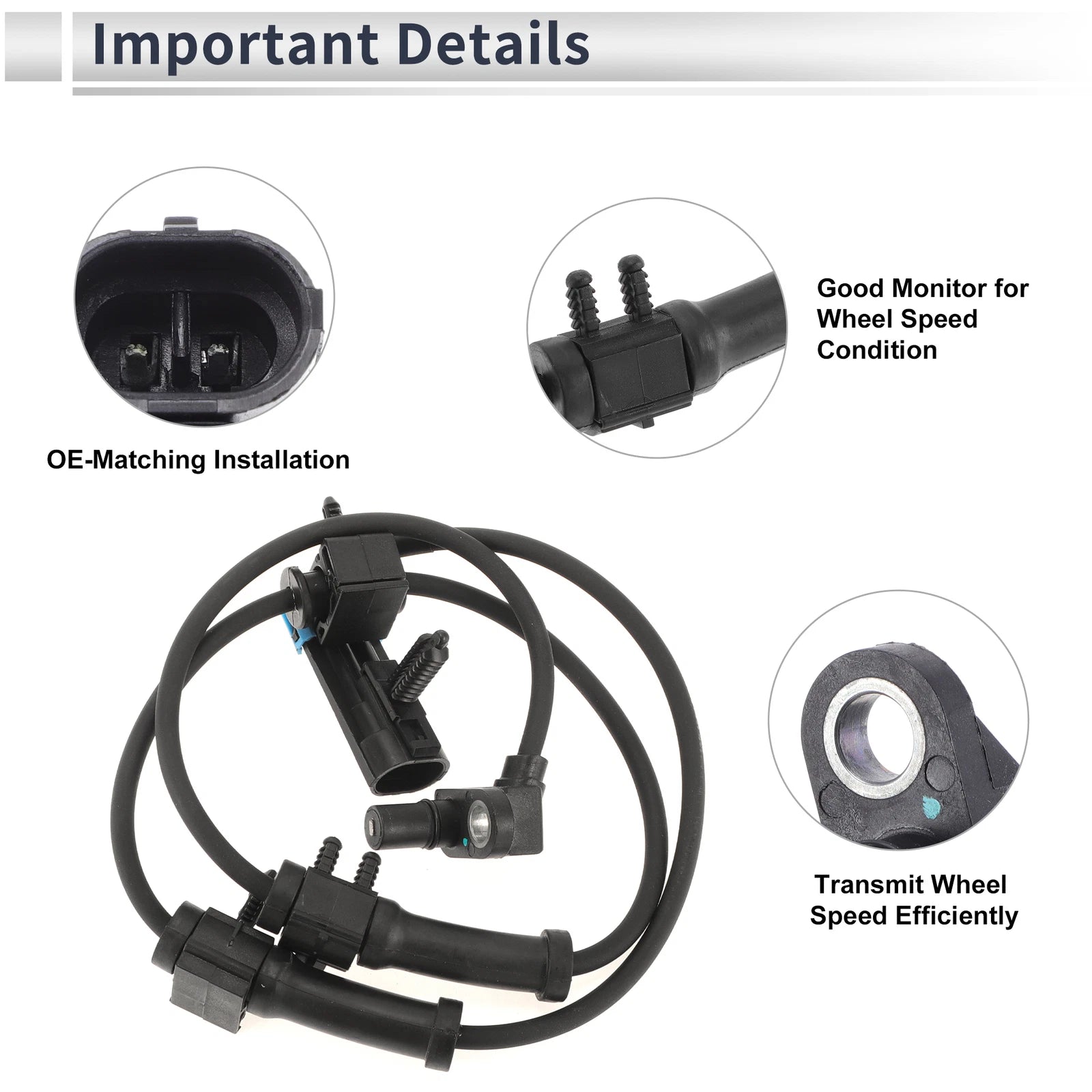 ABS Wheel Speed Sensor for Chevrolet Astro (2003–2005) 1 Pc Front Left/Right