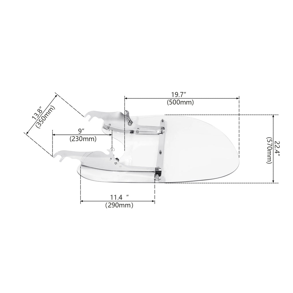 Windscreen Windshield for Harley Softail Fatboy FLS FLST FLSTC (2000–2017)