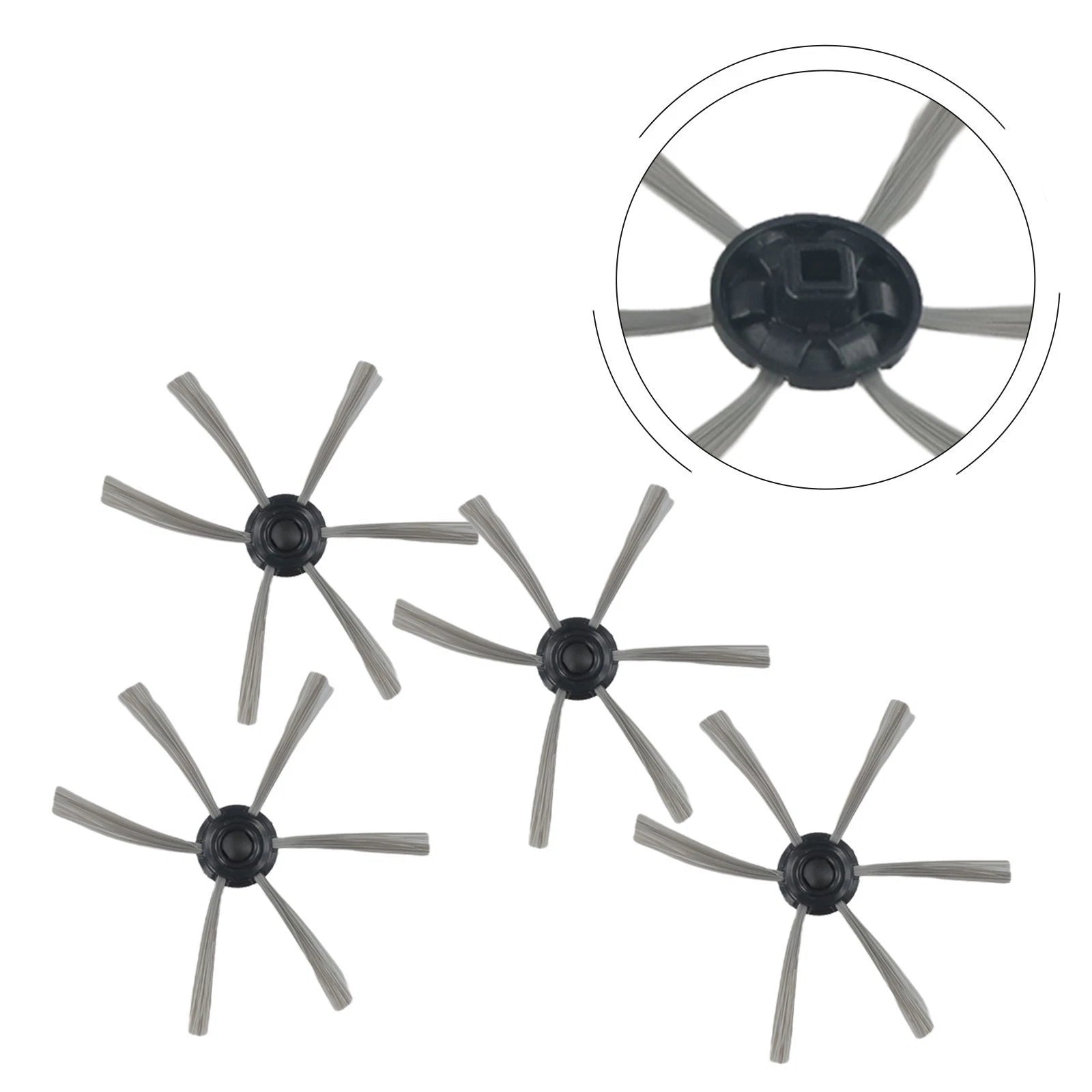 Set of 4 Side Brushes for Multilaser HO041