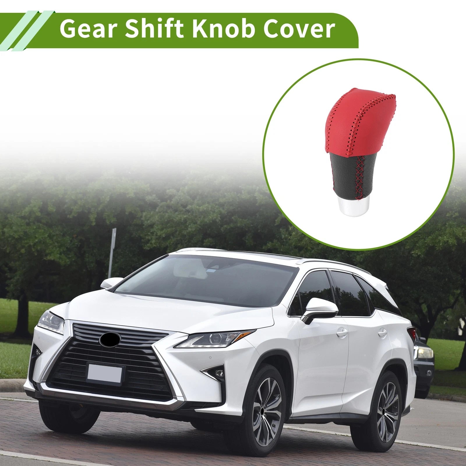 1 Pc Gear Shift Knob Cover Replacement for Lexus RX350 (2023–2024) Red