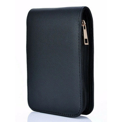 12 Slots PU Leather Fountain Pen Case Organizer for Universal Use