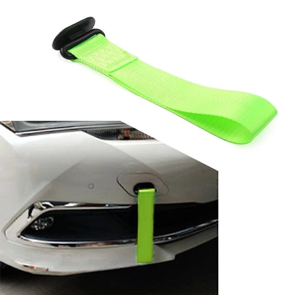 Tow Strap Belt for Universal Car Rear/Front Bumper (Green)
