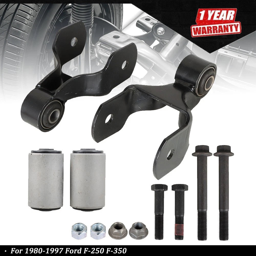 2Pcs Front Leaf Spring Shackle Bracket Kit for Ford F-250 F-350 (1980–1997)