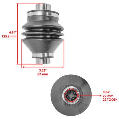 Caltric Rear Propeller Drive Shaft Yoke Replacement for Honda Pioneer (2014–2023)